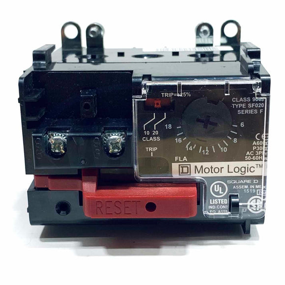 9065SF020 Square D Motor Logic Overload Relay, 6-18A