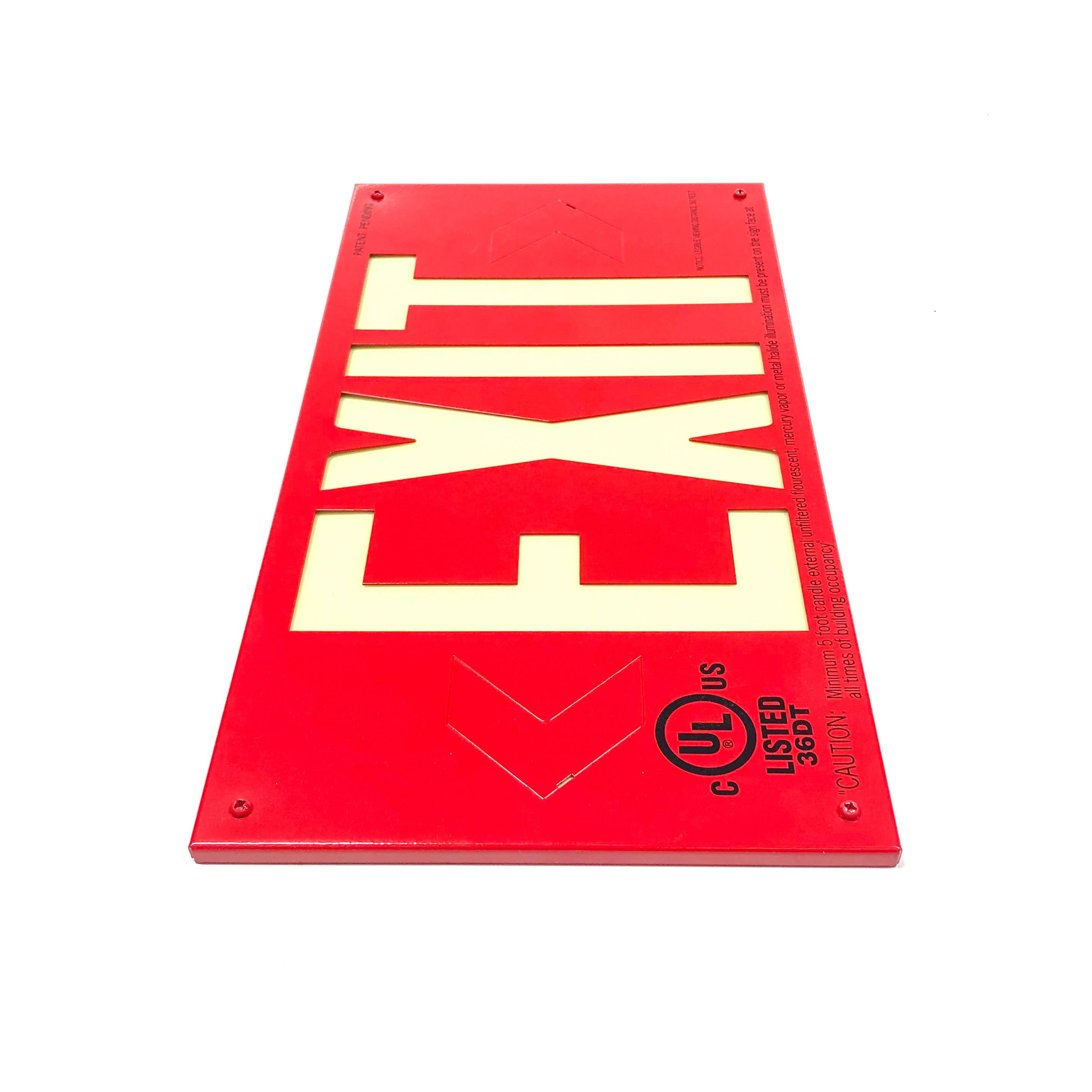 90840 Brady Worldwide Double Sided Exit Sign with Mount, 3TY23 - 0