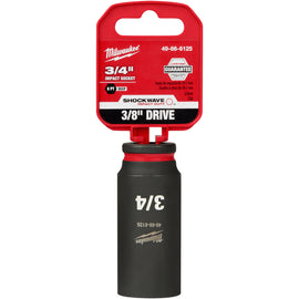 49-66-6125 Milwaukee SHOCKWAVE Impact Duty 3/8"Drive 3/4" Deep 6 Point Socket