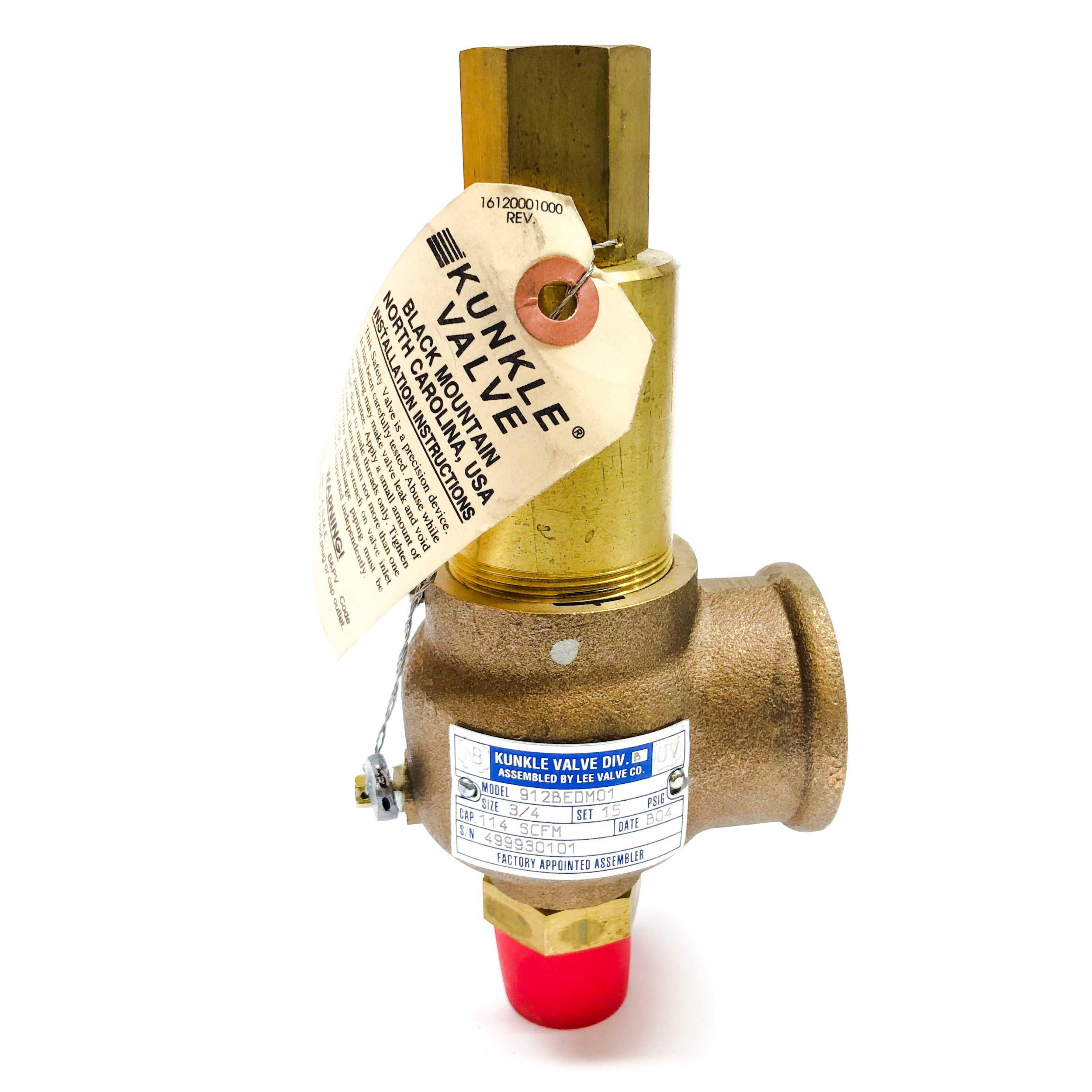 912BEDM01 Kunkle Safety Relief Valve, 3/4"