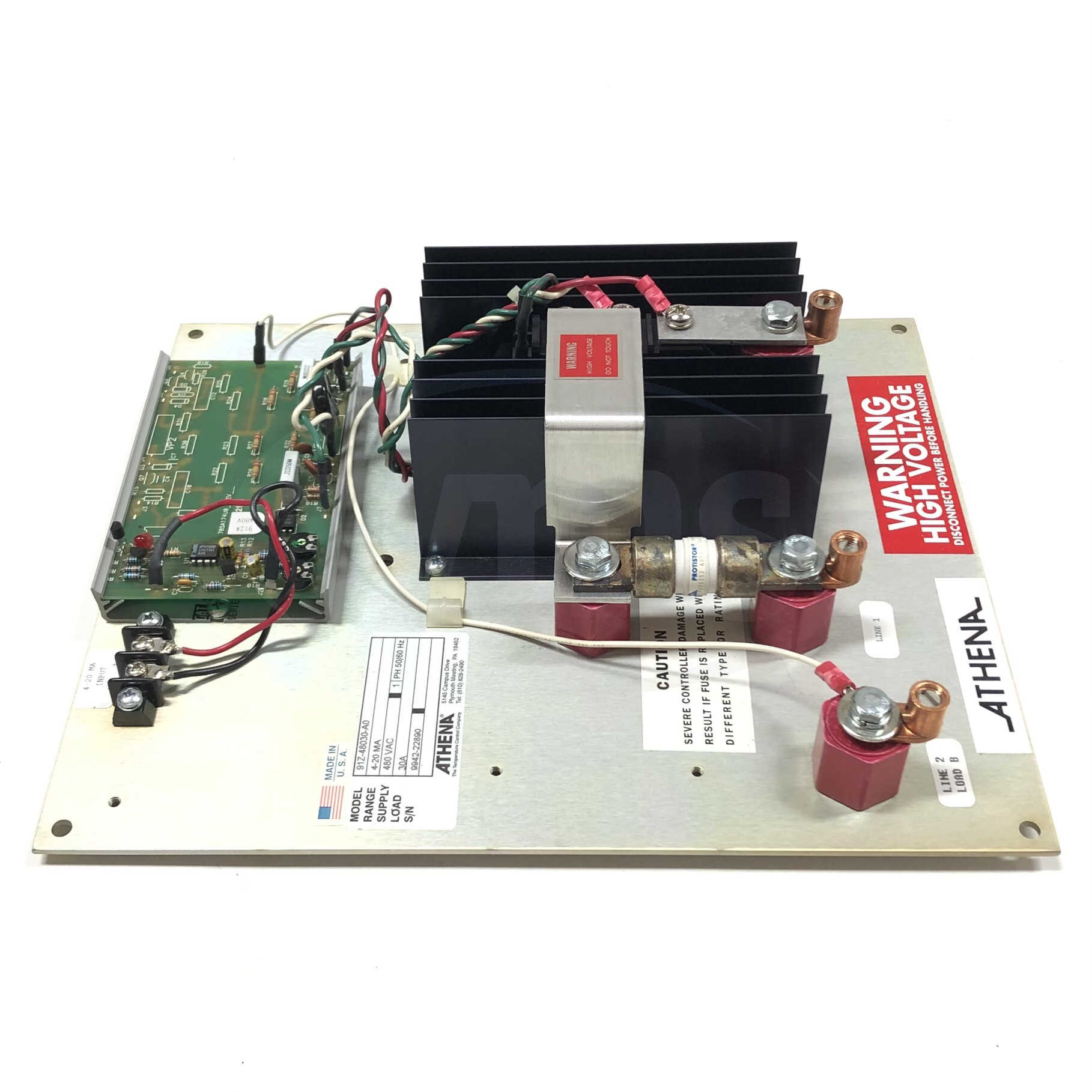 91Z-48030-A0 Athena Controller, 4-20 MA, 480Vac, 30A, PH 50/60 HZ