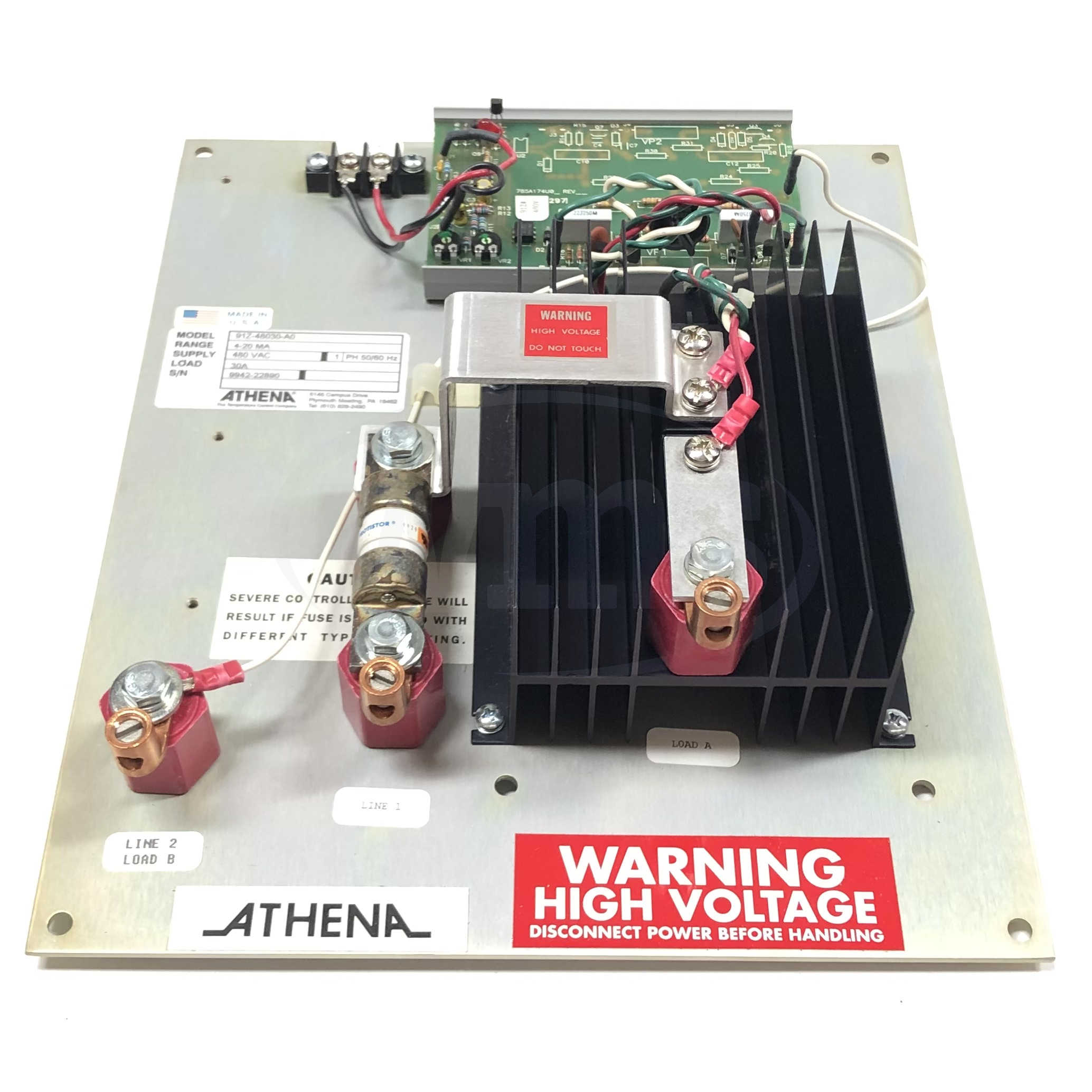 91Z-48030-A0 Athena Controller, 4-20 MA, 480Vac, 30A, PH 50/60 HZ