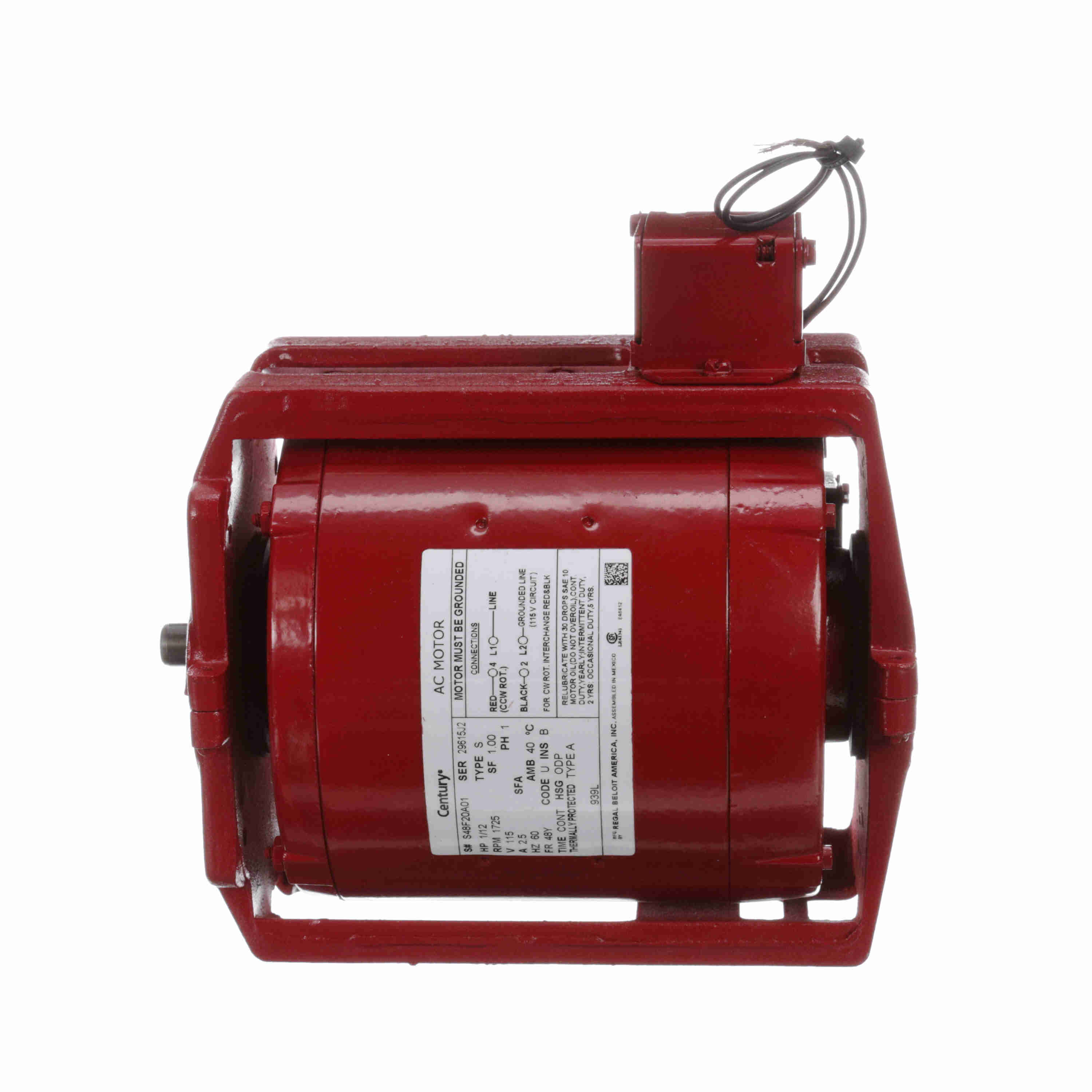 939L Century 1/12HP Circulator Pump Electric Motor, 1800RPM - 0