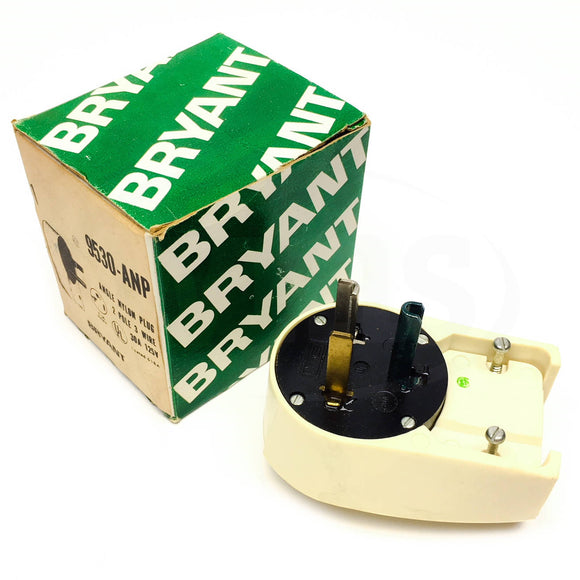 9530-ANP Bryant Angle Nylon Plug, 2-Pole 30 Amp 125V