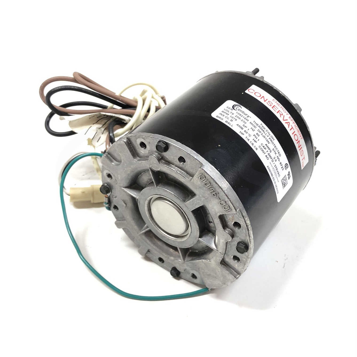 9723 Century 1/4, 1/5, 1/6, 1075 RPM, 208-230V, 2.0A, Motor