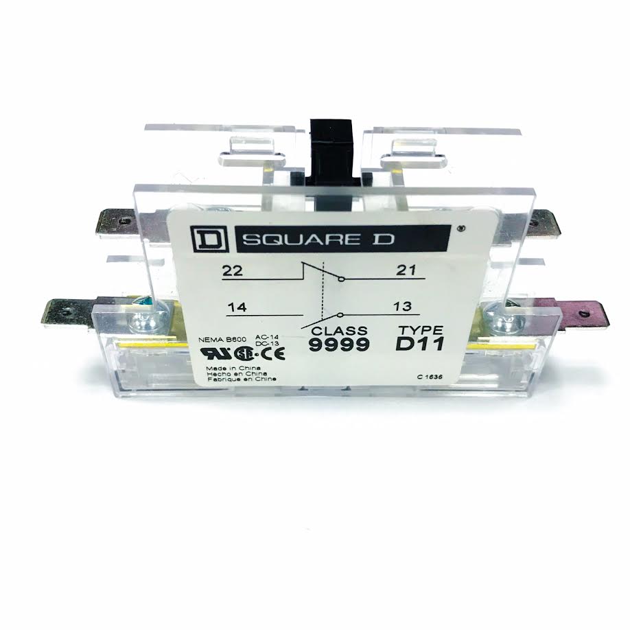 9999D11 Square D Auxiliary Contact, 1NO/1NC
