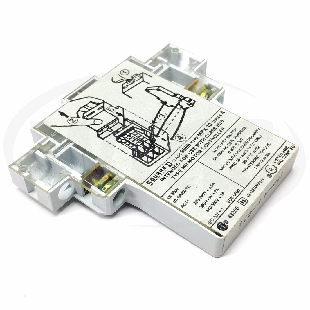 9999MPX10 Square D Auxiliary Contact, 1NO