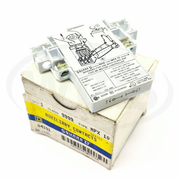 9999MPX10 Square D Auxiliary Contact, 1NO