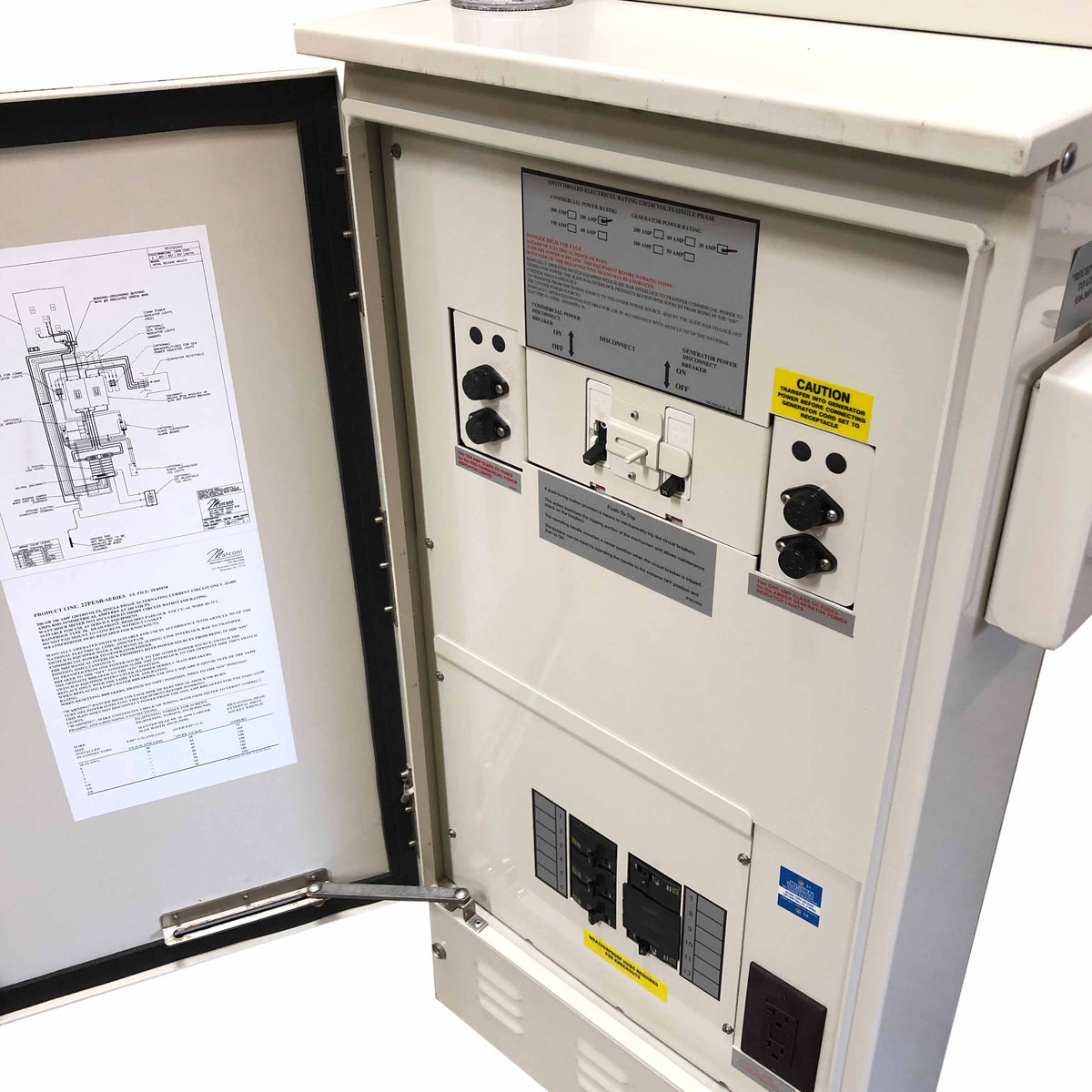 F1004629 Marconi Generator Switchboard, 100/30Amps 120/240VAC | Witmer ...