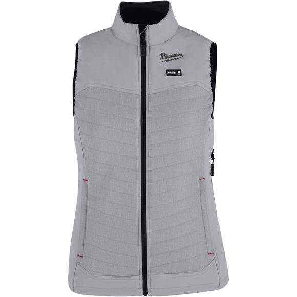 F300G-21M Milwaukee M12 Women's Heated AXIS Vest, Medium, Gray