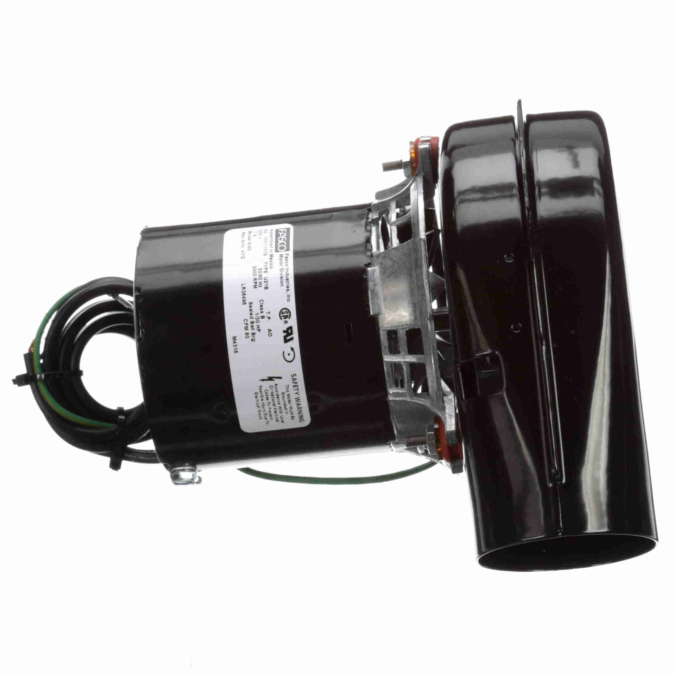 A085 Fasco 1/30HP Draft Inducer Electric Motor, 3000RPM - 0