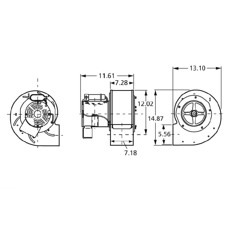 A1200 Fasco Centrifugal Blower Electric Motor, 1500/1400RPM