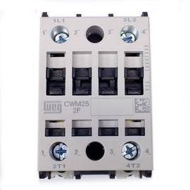 CWM25-00-20V04 WEG IEC Contactor, 25 Amp, 2 NO Power Poles