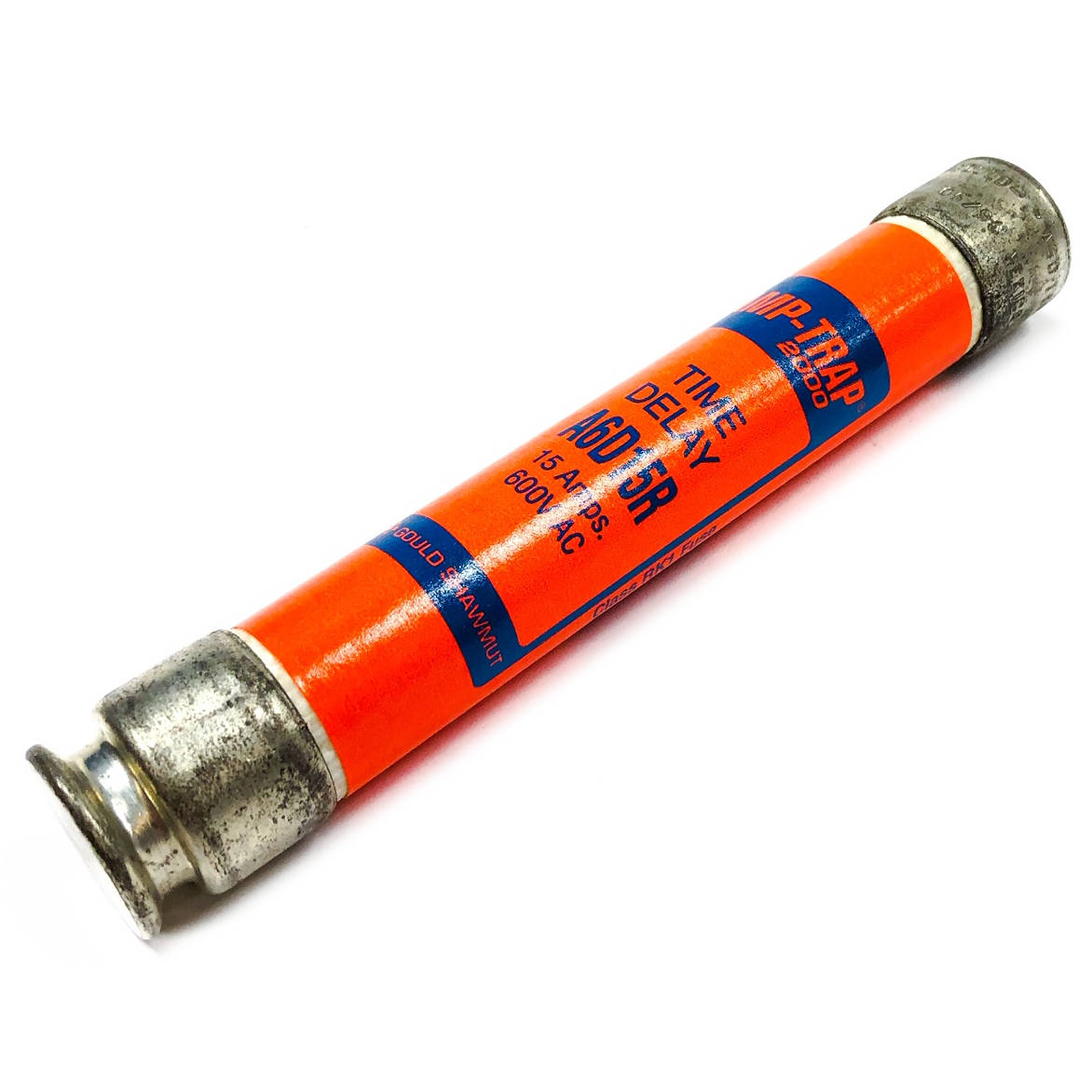 A6D15R Amp-Trap/Ferraz Shawmut Time Delay Fuse, 15Amp, 600VAC, Class RK1, HRCI-R