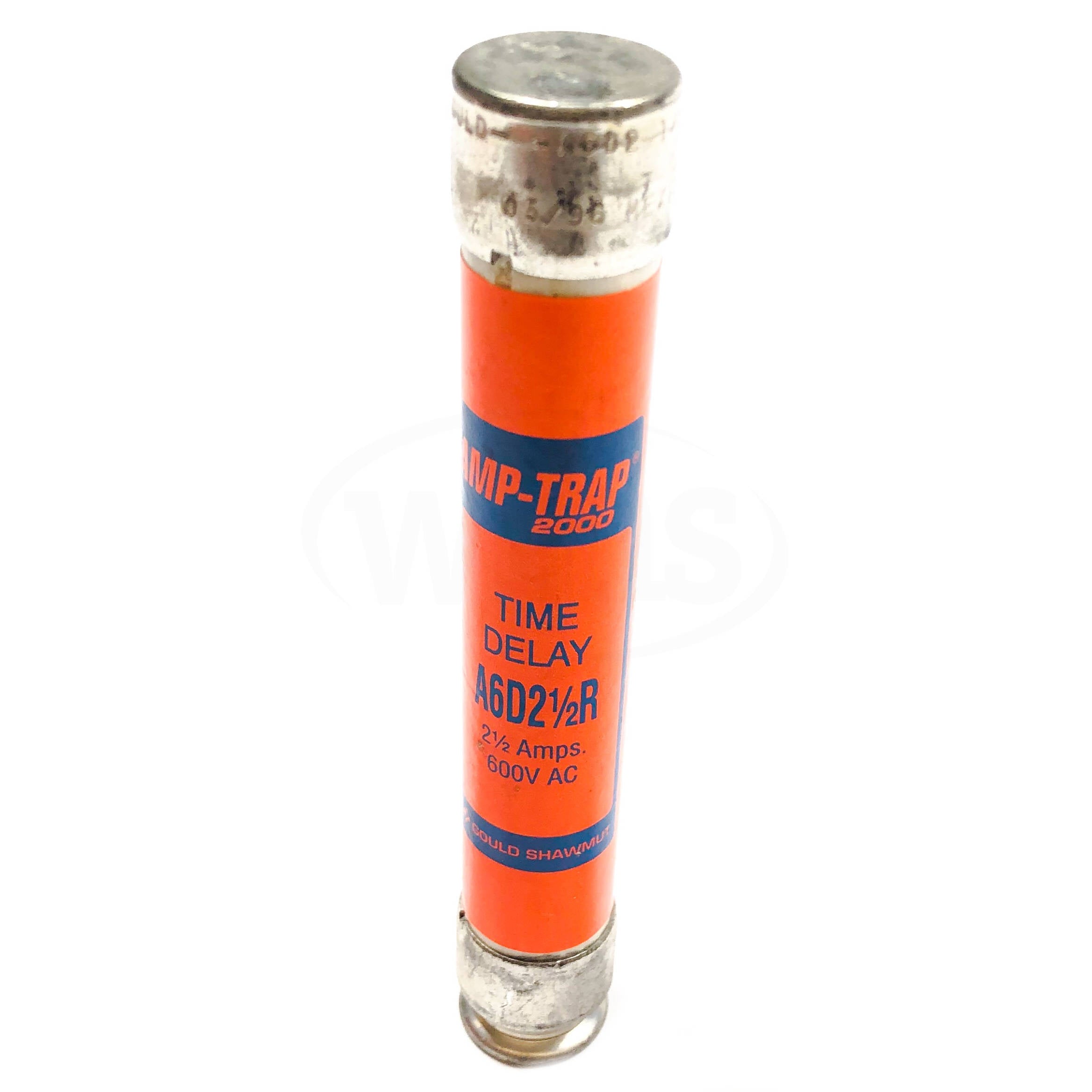 A6D2-1/2R Amp-Trap/Gould Shawmut Time Delay Fuse, 2 1/2 Amp, 600 VAC, 200kA IR