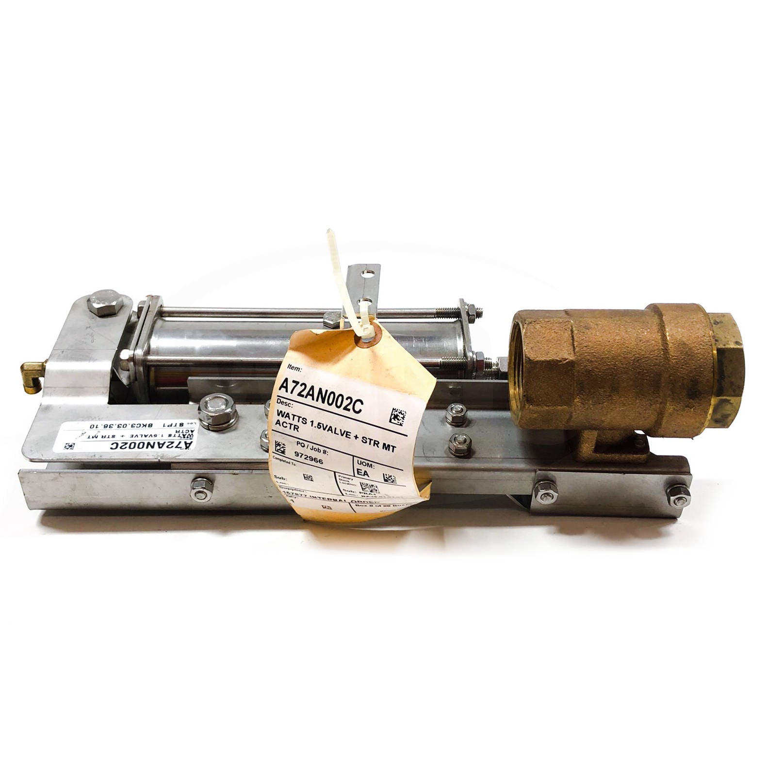 A72AN002C Milnor 1.5" NPT Brass Valve and STR MT Actuator - 0