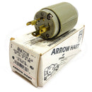 AH4721N Arrow Hart Autogrip Locking Plug, 15A, 125V, 2-Pole, 3-Wire GRD-3