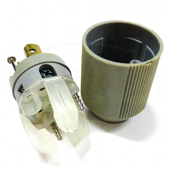 AH4721N Arrow Hart Autogrip Locking Plug, 15A, 125V, 2-Pole, 3-Wire GRD