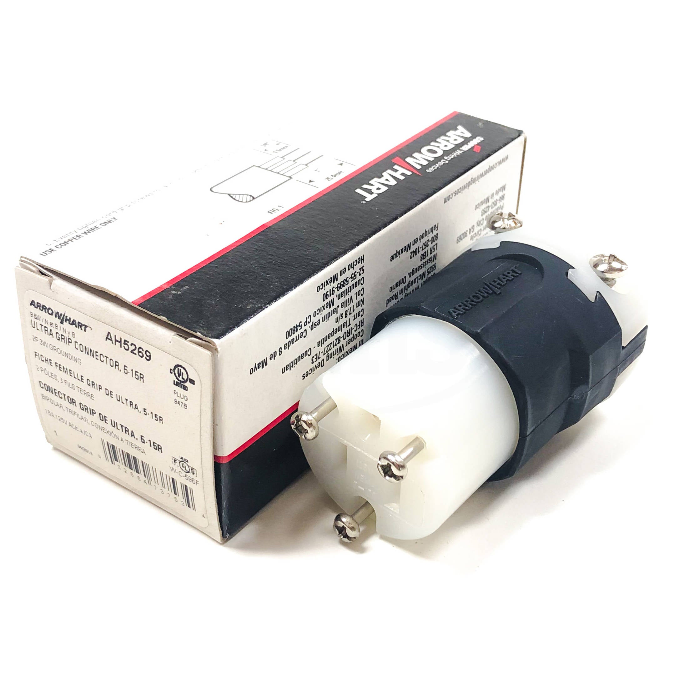 AH5269 Arrow Hart Ultra Grip Connector, 5-15R - 0