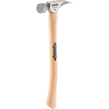 14oz Titanium Milled/Curved 18" Hickory Handle Hammer