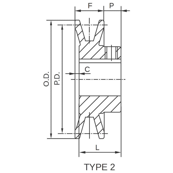 AK3908 3.75" X 1/2" AK Single Groove V-Pulley