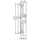 AK6114 5.95" X 7/8" AK Single Groove V-Pulley-3