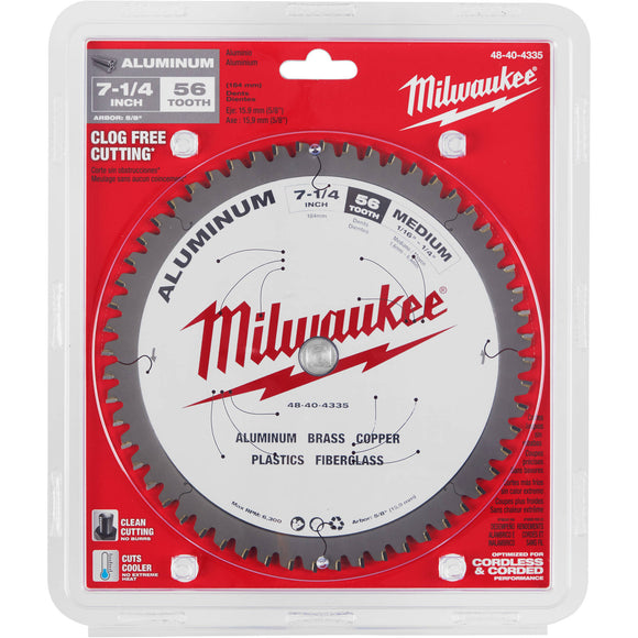 48-40-4335 Milwaukee 7-1/4" Aluminum Cutting Circular Saw Blade