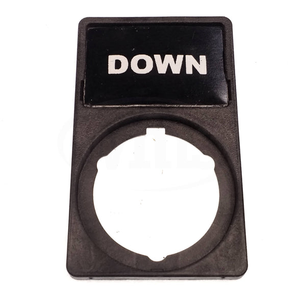 APP30-02 WEG "DOWN" Legend Plate & Holder