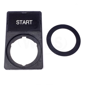 APP30-17 WEG Legend Plate & Holder, "START"