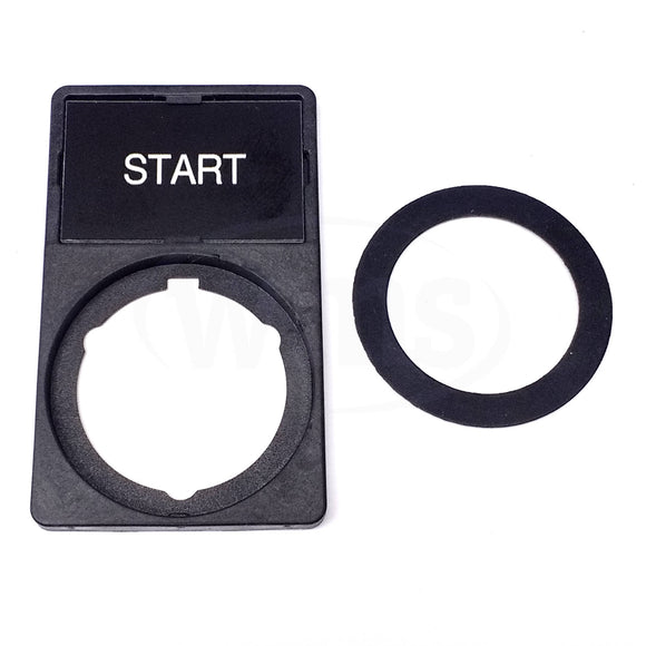 APP30-17 WEG Legend Plate & Holder, "START"