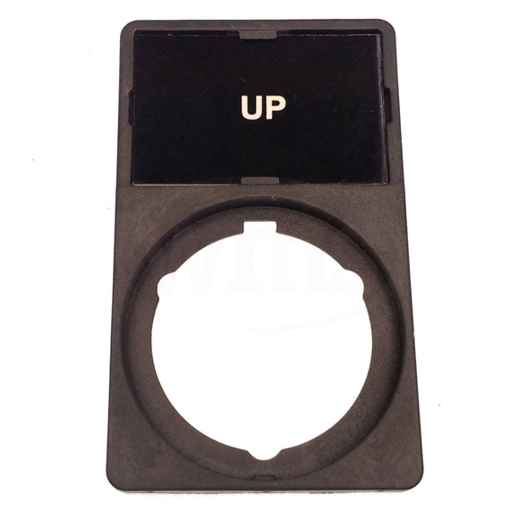 APP30-19 WEG "UP" Legend Plate & Holder