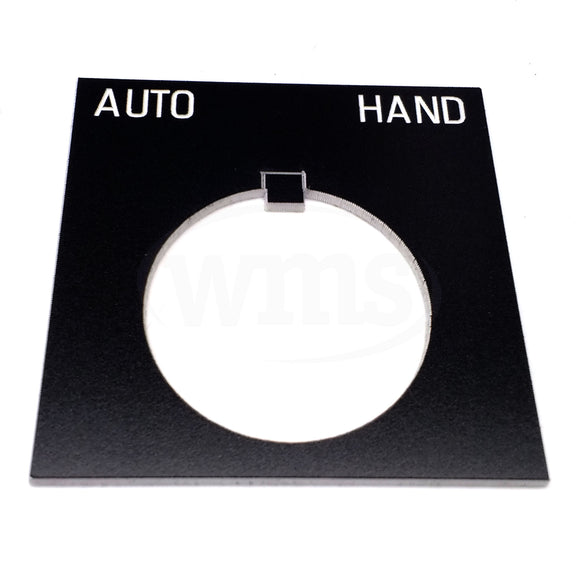 APP30S-110 WEG Auto/Hand Legend Plate, 30mm