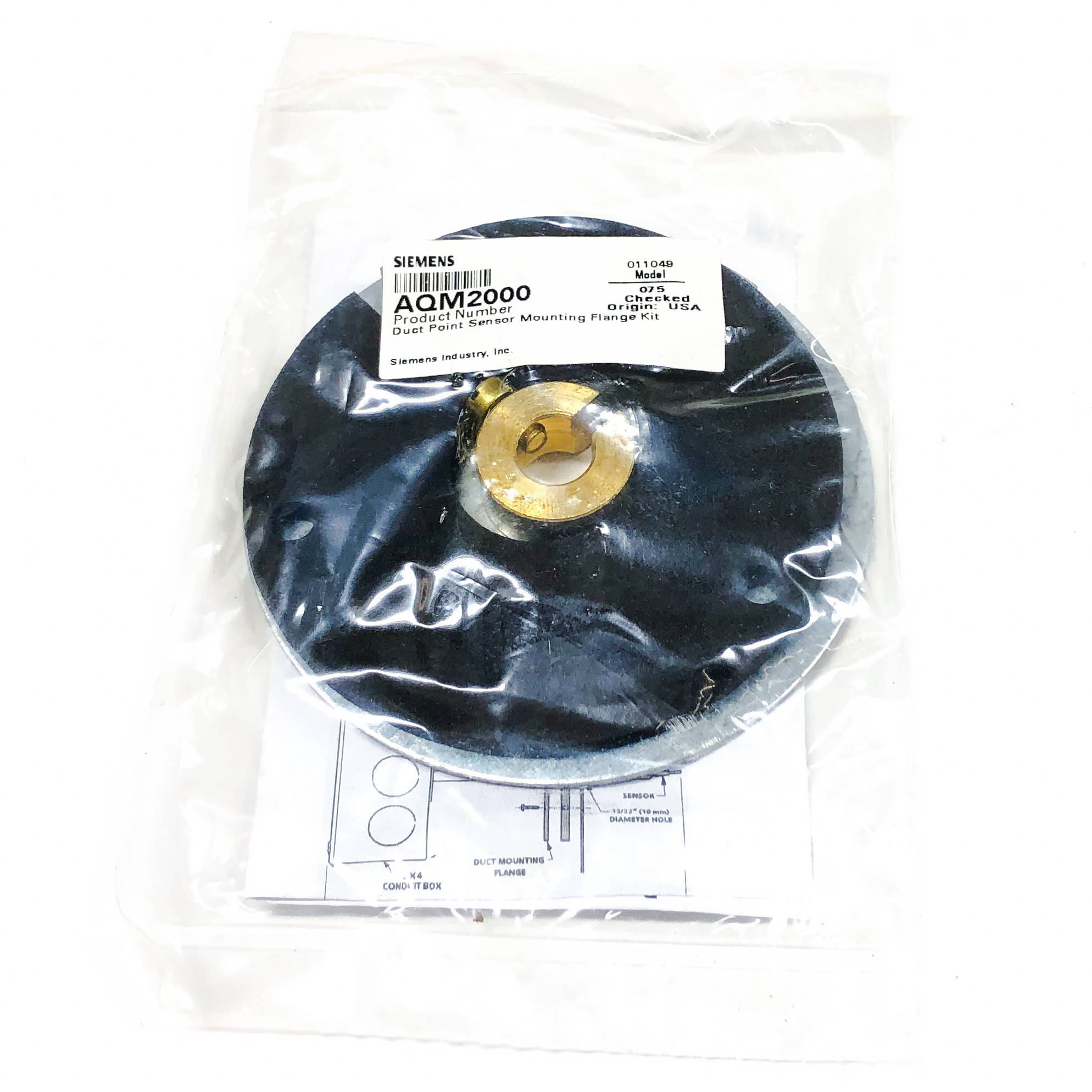 AQM2000 Siemens Duct Point Sensor Mounting Flange Kit - 0