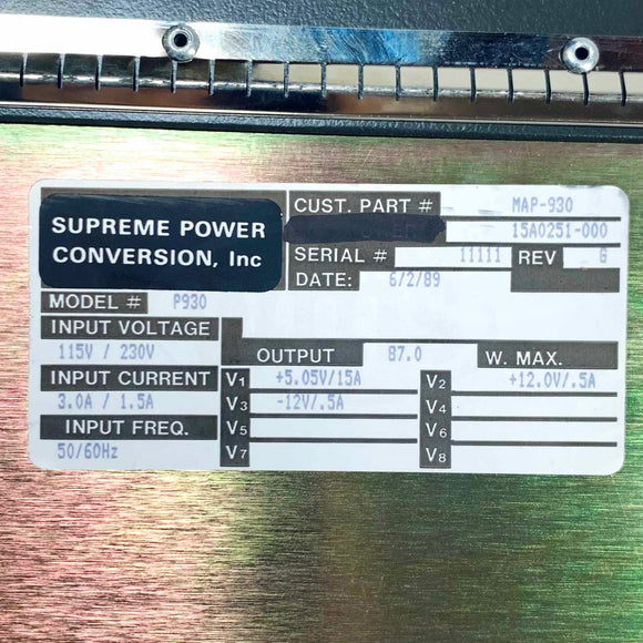 AS-P930-000 Modicon Power Supply Input 115V/230V