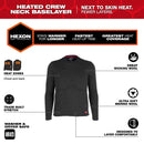M500B-21S Milwaukee Merino Wool Heated Baselayer Top, Small