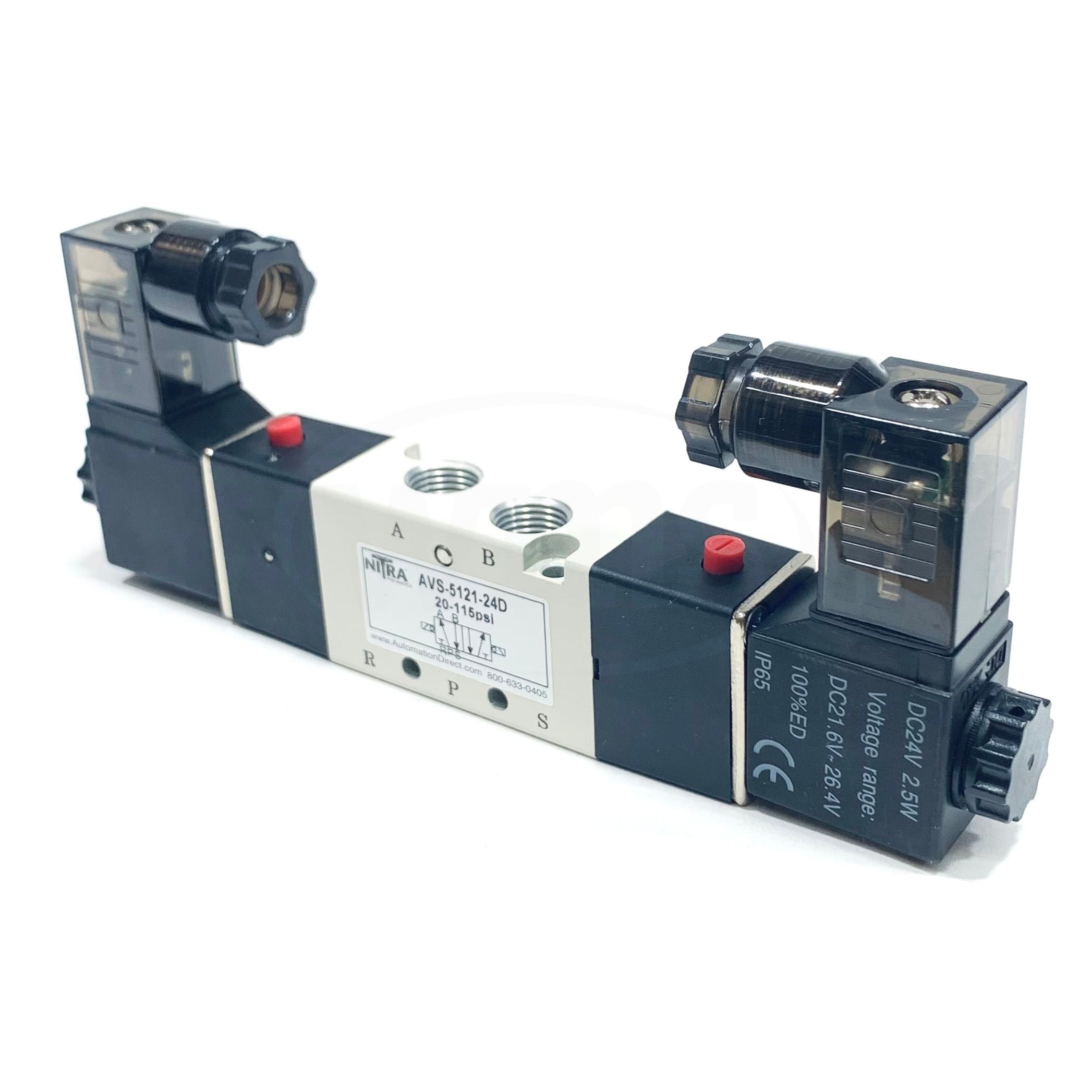 AVS-5121-24D Nitra Solenoid Valve 4 Way, 2 Position, 24 VDC, 2.5W