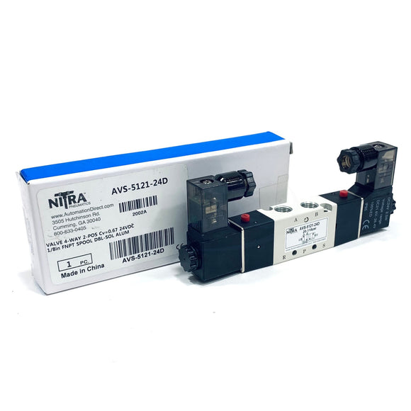 AVS-5121-24D Nitra Solenoid Valve 4 Way, 2 Position, 24 VDC, 2.5W