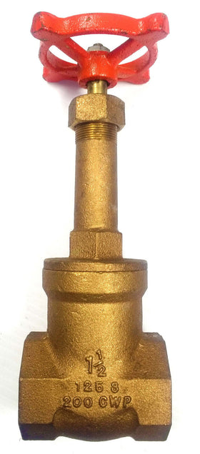 Stockham 1-1/2" Bronze Gate Valve 200CWP 125S B-107