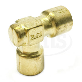 Cajon B-2-E Brass Elbow Pipe Fitting, 1/8" FNPT - 0