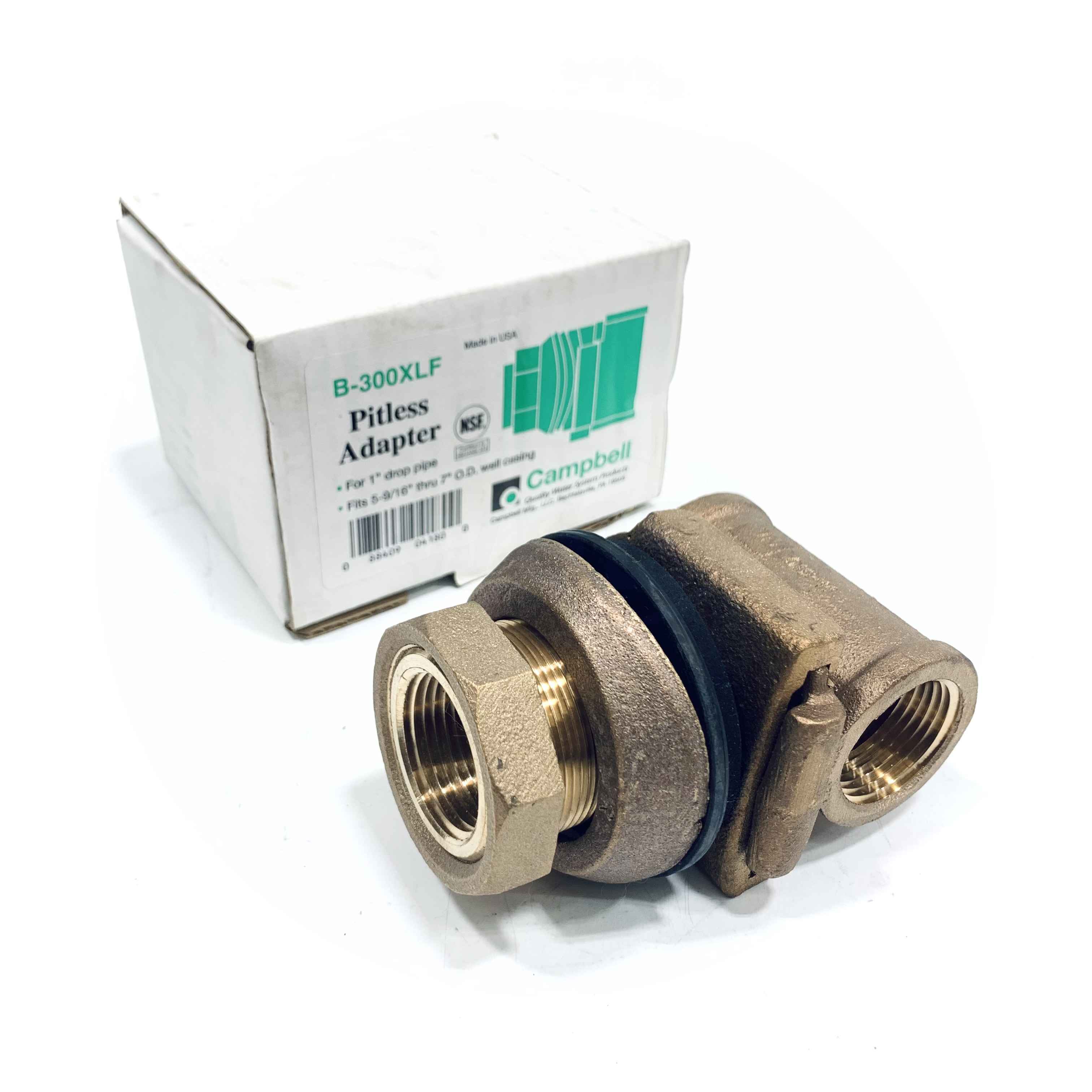 B-300XLF Campbell Pitless Adaptor 1" Drop Pipe