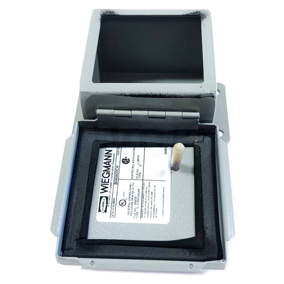 B040403CH Hubbell 4x4x3" N12 JIC Continuous Hinge Carbon Steel Gray Box