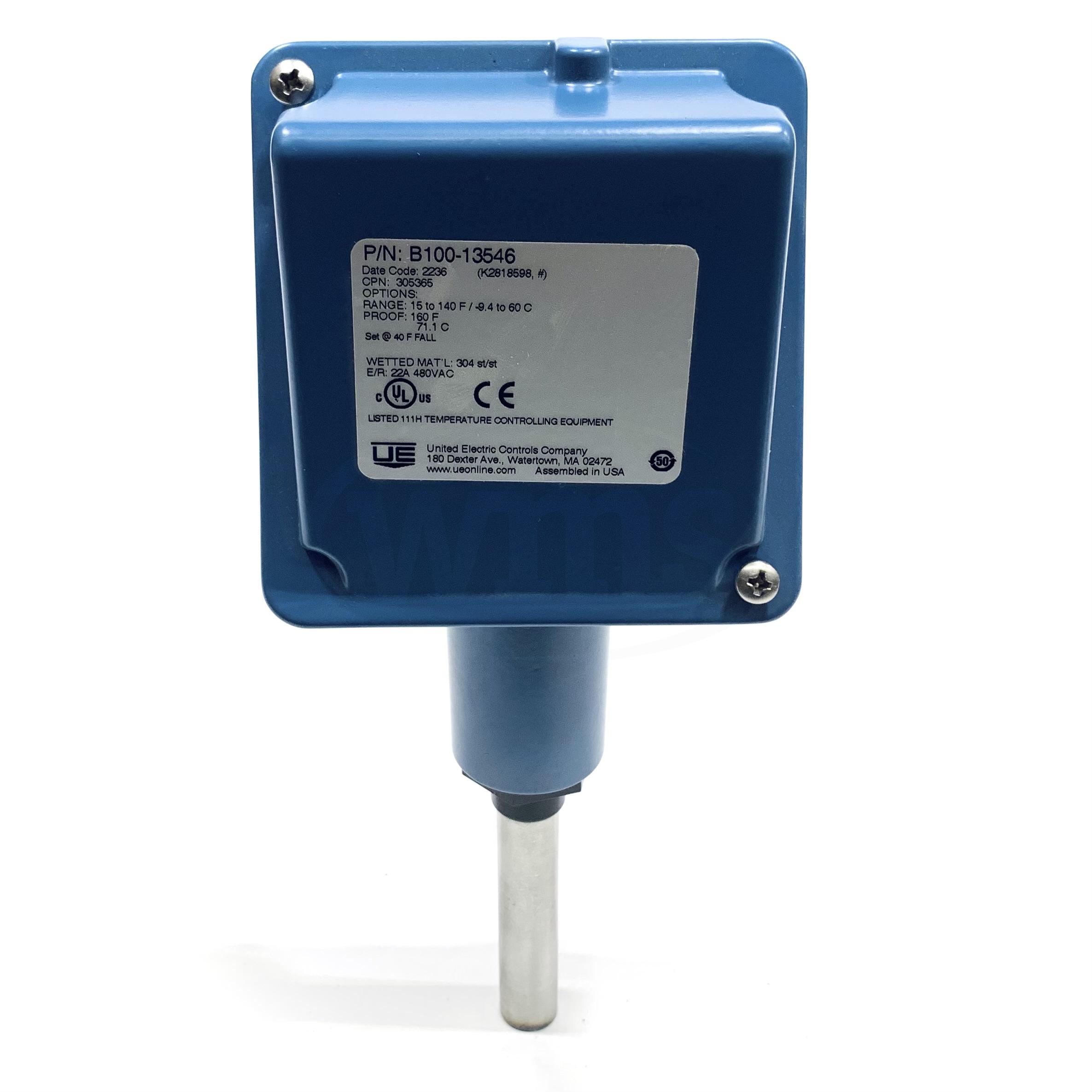 B100-13546 United Electric Temperature Switch -180 To 650°F