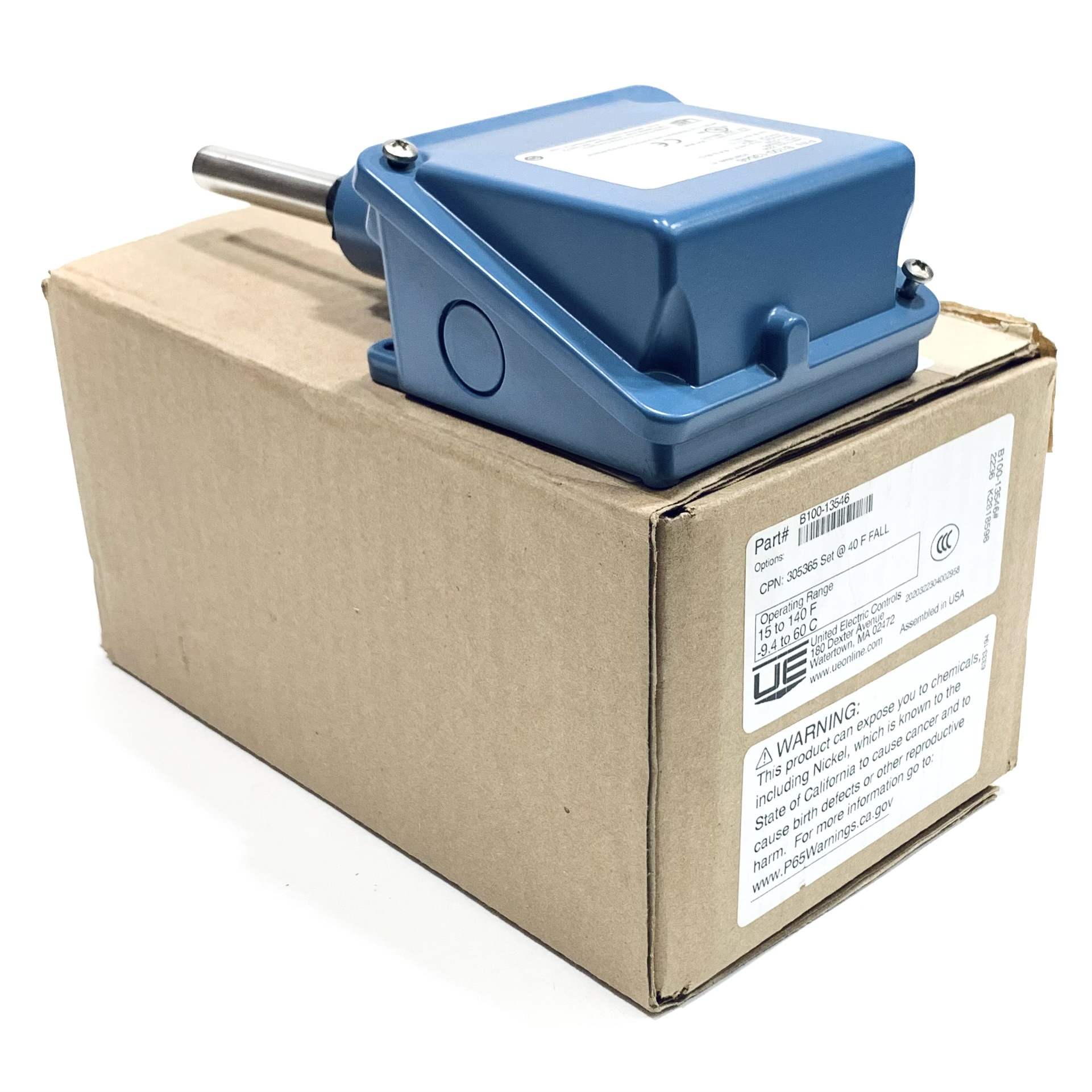 B100-13546 United Electric Temperature Switch -180 To 650°F