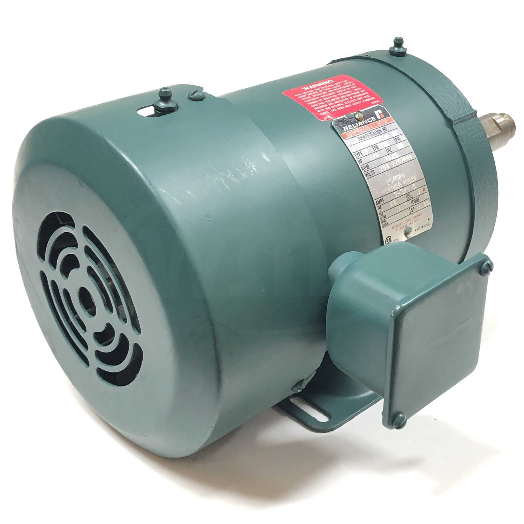B72R0929M-0F Reliance Duty Master A-C Motor, Type P, FR M56, 3Ph, 3/4Hp, 60Hz - 0