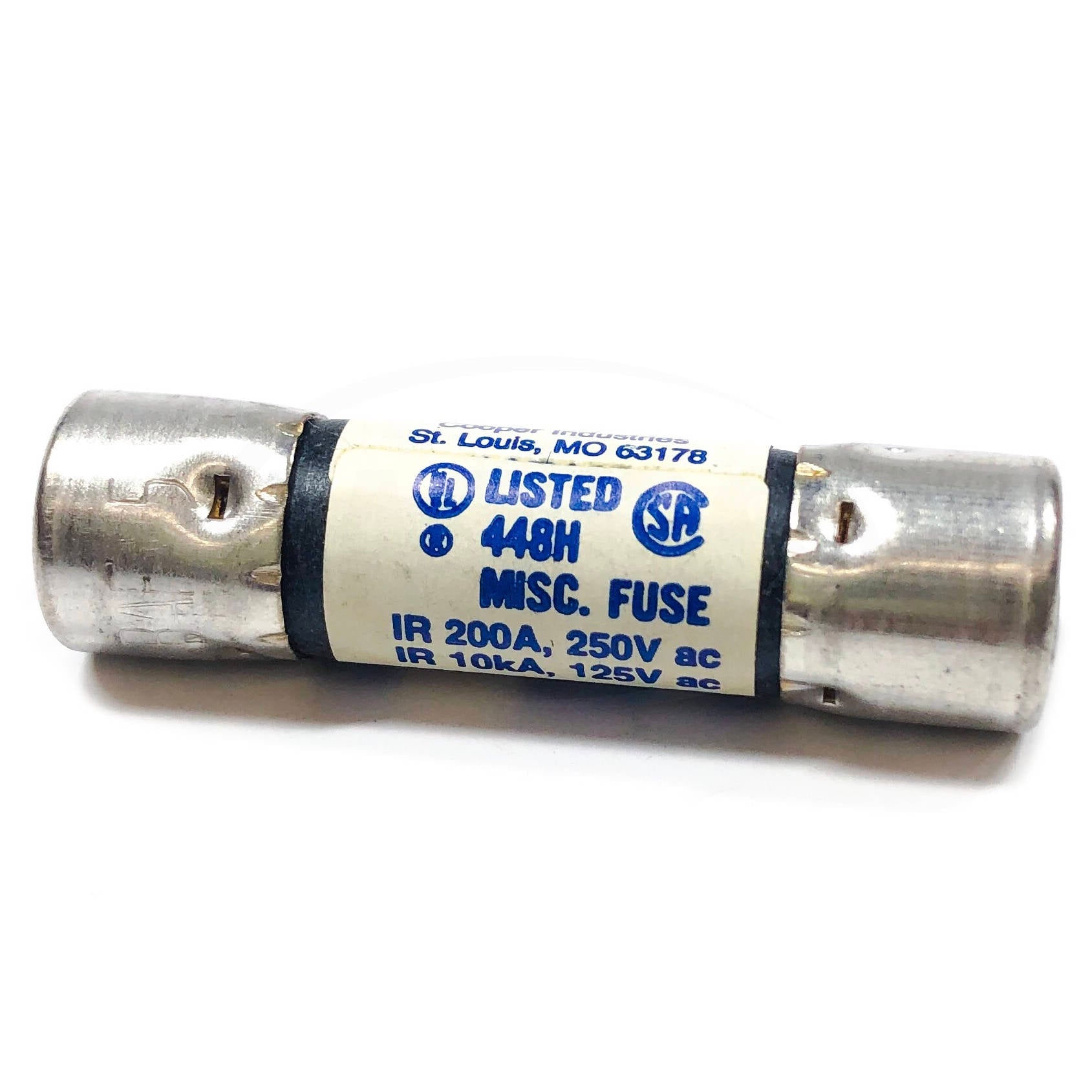 BAF-5 Bussmann Fuse, Fuse, 5 Amp, 250 VAC, IR 200 A-250 VAC, IR 10 kA-125 VAC
