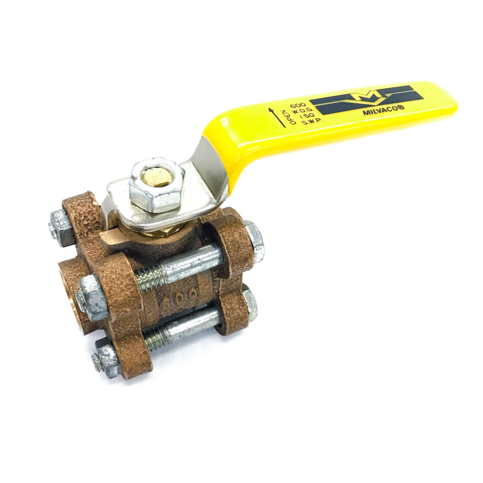 Milvaco 1/2" 600 WOG 150 SWP Full-Port Bronze Ball Valve - 0