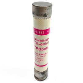 TRS50R Gould Shawmut Fuse, Dual Element, Time Delay, 50 A, 600 VAC, IR 200kA