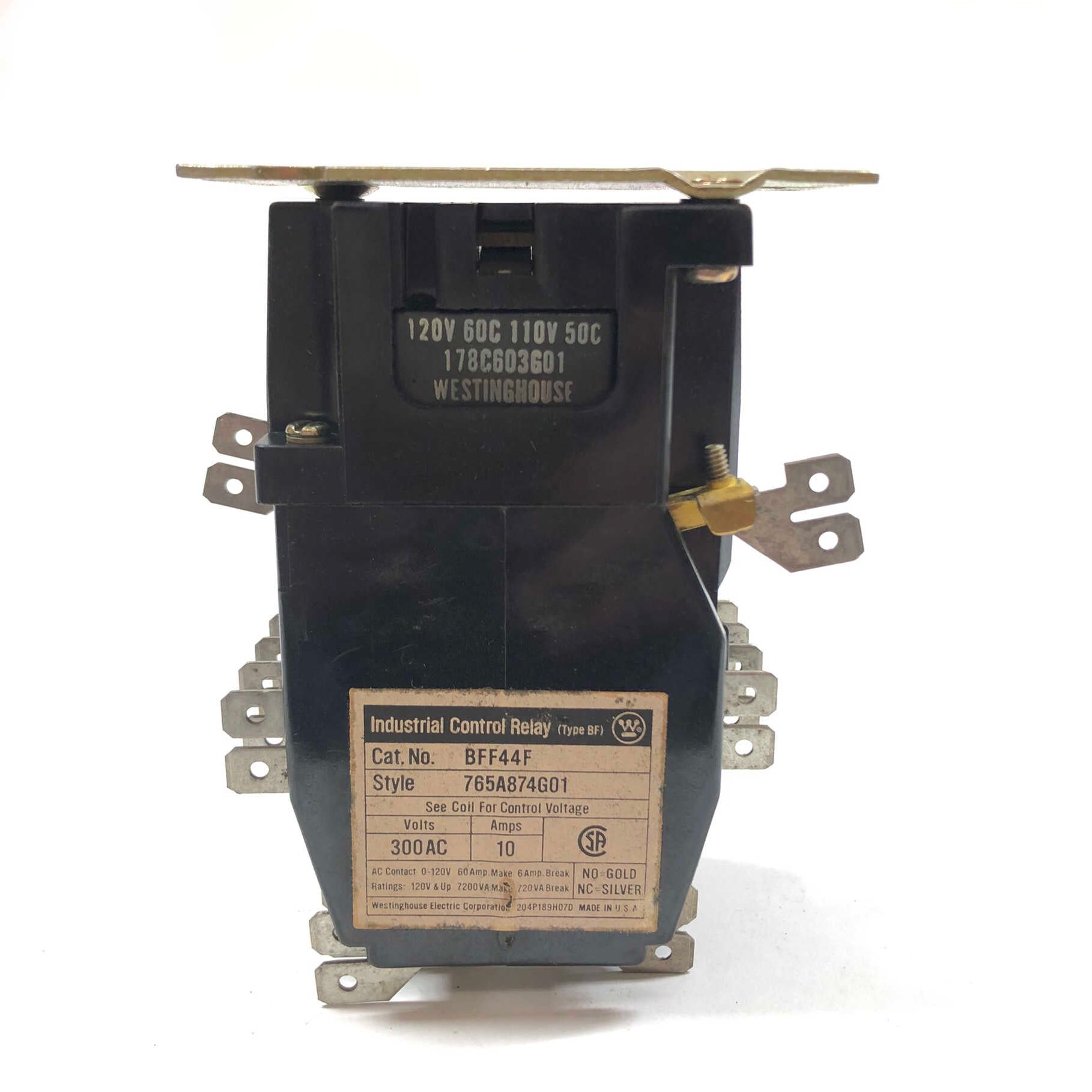BFF44F Westinghouse BF Control Relay, 120V. AC - 0