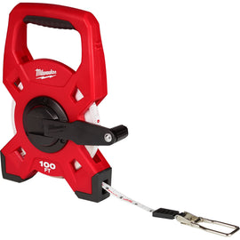 48-22-5201 Milwaukee 100 Foot Steel Open Reel Long Tape, 1/2" Width