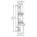 BK75H 7.25" "H" Style BK Single Groove V-Pulley-3